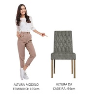Kit com 2 Cadeiras de Jantar Rustic/Silver 4256 - Design Moderno e Conforto Ergonômico - imagem 4