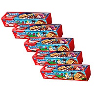 Kit 5 Biscoitos Danix Smurfs Chocolate 130g - imagem 1