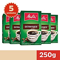 Kit 5 Cafés Melitta® Extra Forte Vácuo 250g – Sabor Intenso e Frescor Garantido - imagem 1