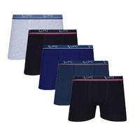 Kit 5 Cuecas Boxer Lupo Algodão 523: Conforto e Estilo - imagem 1