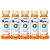 Kit 5 Impact Nutrição Enteral e Oral Pêssego 200ml – Suplemento Hiperproteico - imagem 1