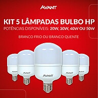 Kit 5 Lâmpadas LED HP até 50W – Iluminação Potente e Econômica - imagem 1