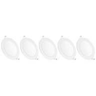 Kit 5 Luminárias LED Redondas 12W para Embutir – Iluminação Moderna - imagem 1