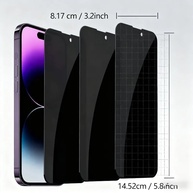 Kit 5 Películas de Privacidade para iPhone – Vidro Temperado Anti-Espião - imagem 1