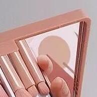 Kit 5 Pincéis Maquiagem: Essencial Portátil c/ Espelho - imagem 1
