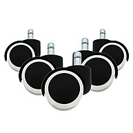 Kit 5 Rodízios para Cadeira – Nylon Resistente e Silencioso - imagem 1