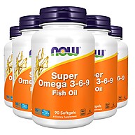 Kit 5x Super Ômega 3-6-9 Now Foods – Saúde em Cápsulas - imagem 1