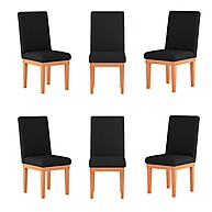 Kit 6 Cadeiras Estofadas Suede: Conforto e Elegância - imagem 1
