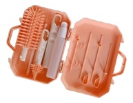Fun365 Kit de Limpeza Portátil 6 em 1 para Mamadeiras - Estojo com Escova de Silicone, Suporte e Spray - imagem 3