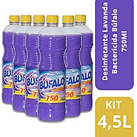 Kit 6 Desinfetantes Búfalo Lavanda 750ML – Limpeza Poderosa com Fragrância Relaxante - imagem 1