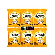 Kit 6 Petiscos Dreamies Queijo para Gatos Adultos – 40g Cada - imagem 1