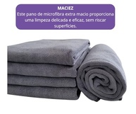 Pano de Microfibra com Elastano - Kit 2 Panos 30x40cm - Multiuso, Alta Absorção, Sem Fiapos - imagem 4