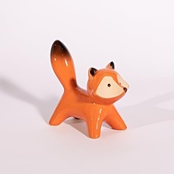 Kit 2 Raposas Decorativas em Cerâmica 15x15x6 cm – Estilo Woodland para Decoração Infantil - imagem 5
