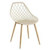 Cadeiras Clarice Cloe - Kit com 2 Unidades em Polipropileno e Metal - Estilo Moderno para Sala de Jantar, Cozinha, Varanda e Cafeteria - Nude - imagem 4