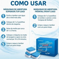 Pastilhas para Limpeza de Máquina de Lavar Roupas - Kit com 12 Unidades | Limpeza Profunda e Eficiente para Todos os Modelos - imagem 3