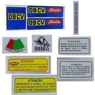 Kit Decalques Microtrator Tobatta M90 TR9 9Hp: Renove o Visual do Seu Equipamento! - imagem 2