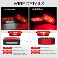 Kit Luzes de Reboque LED Submersível Retangular 12V - Segurança e Durabilidade para Barcos, Trailers e Caminhões - imagem 3