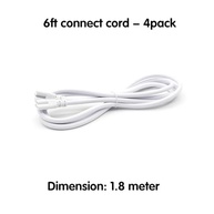 Kit 4 Cabos Conectores 1.8m T5 T8 LED: Expanda e Conecte Suas Luminárias com Segurança - imagem 3