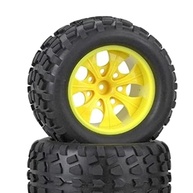Pneus de Borracha 125mm para Monster Truck 94108/94188 - Kit com 4 Unidades Amarelas - imagem 4