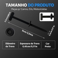 Kit 50 Abraçadeiras T de Nylon Preta: Fixação Automotiva Segura e Versátil - imagem 3