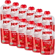 Kit 12 Papinha Orgânica Morango e Maçã Sem Açúcar 100g - Papapá - imagem 2