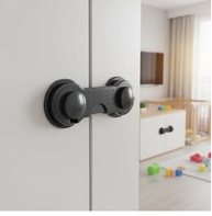 Kit 6 Travas de Segurança para Portas, Gavetas e Geladeiras - Fixação 3M Adesiva - imagem 1