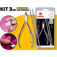 Kit Alicate de Cutículas com Espátula e Palito 778-EP Mundial - imagem 1