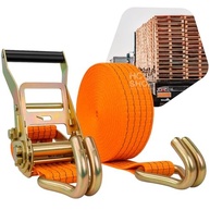 Kit Cinta de Amarração com Catraca 5 Toneladas - 9m x 50mm Laranja | Segurança Máxima para Cargas Pesadas - imagem 2