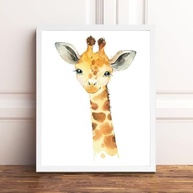 Quadros Decorativos Safari Aquarela - Kit com Vidro e Madeira para Ambientes Modernos - imagem 4
