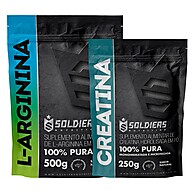 Kit Arginina + Creatina: 500g + 250g Puros – Soldiers Nutrition - imagem 1