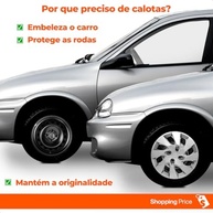 Kit 4 Calotas Corsa Classic Aro 13 Prata Grid - Design Esportivo e Proteção - imagem 3