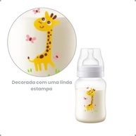 Kit 2 Mamadeiras Anti-Cólicas Clássica 260ml Decorada Girafa - Philips Avent - imagem 4