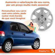 Kit 4 Calotas Palio 2008-2011 Aro 14 Prata Grid - Cubo Baixo - imagem 5