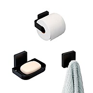 Kit Banheiro Arthi Black: Organize com Estilo! - imagem 1