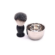Kit Barbearia Inox: Cumbuca + Pincel Profissional 💈 - imagem 1
