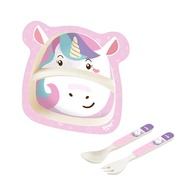 Kit Alimentação Baby Unicórnio 3 Peças - Seguro e Divertido para Bebês - imagem 2