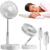 Kit 2 Ventiladores Portáteis Silenciosos Dobráveis com Bateria Recarregável Bivolt - Ideal para Dormir e Viagens - imagem 2