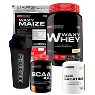 Kit Bodybuilding: Whey, Creatina, BCAA & Waxy Maize - imagem 1