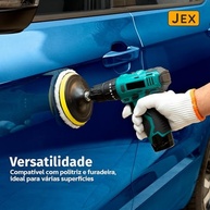 JEX Kit Polimento Automotivo Profissional com Boinas de Espumas Onduladas e Boina de Lã - 7 Peças (BEP-005 5 Polegadas) - imagem 5