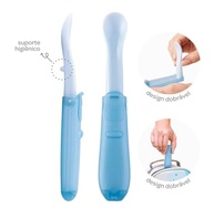 Kit 2 Colheres Dobráveis Azul Buba - Seguras, Portáteis e Livres de BPA - imagem 4