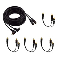 Kit Cabo RCA 5m + 4 Adaptadores Y: Som Impecável! - imagem 1