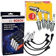 Kit Cabos e Velas Fiat Uno Mille 1.0: Bosch + NGK - imagem 1