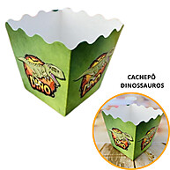 Kit Cachepô Dinossauros 9x9x7cm – Festa Temática Infantil - imagem 1