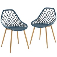 Cadeiras Clarice Cloe em Polipropileno e Metal - Kit com 2 Unidades | Design Moderno para Sala de Jantar, Cozinha, Varanda e Cafeteria - imagem 2