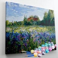 Kit de Pintura Terapêutica Campo Florido - Relaxamento e Bem-Estar com Arte - imagem 1