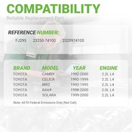 Kit 4 Injetores de Combustível FJ295 para Toyota Camry, Celica, MR2, Rav4, Solara 2.2L L4 - Peças de Reposição de Alta Performance - imagem 3