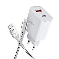 Kit Carregador 20W Turbo PD + Cabo Lightning 1,2m - imagem 1