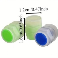Kit 6 Tampas Válvula Pneu Mini Fluorescente - Motos e Carros (Azul) - imagem 4