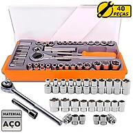 Kit Chave Catraca 40 Peças: Profissional e Completo! - imagem 1