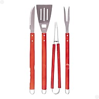 Kit Churrasco Mor 4 Peças: Sua Brasa com Segurança! - imagem 1